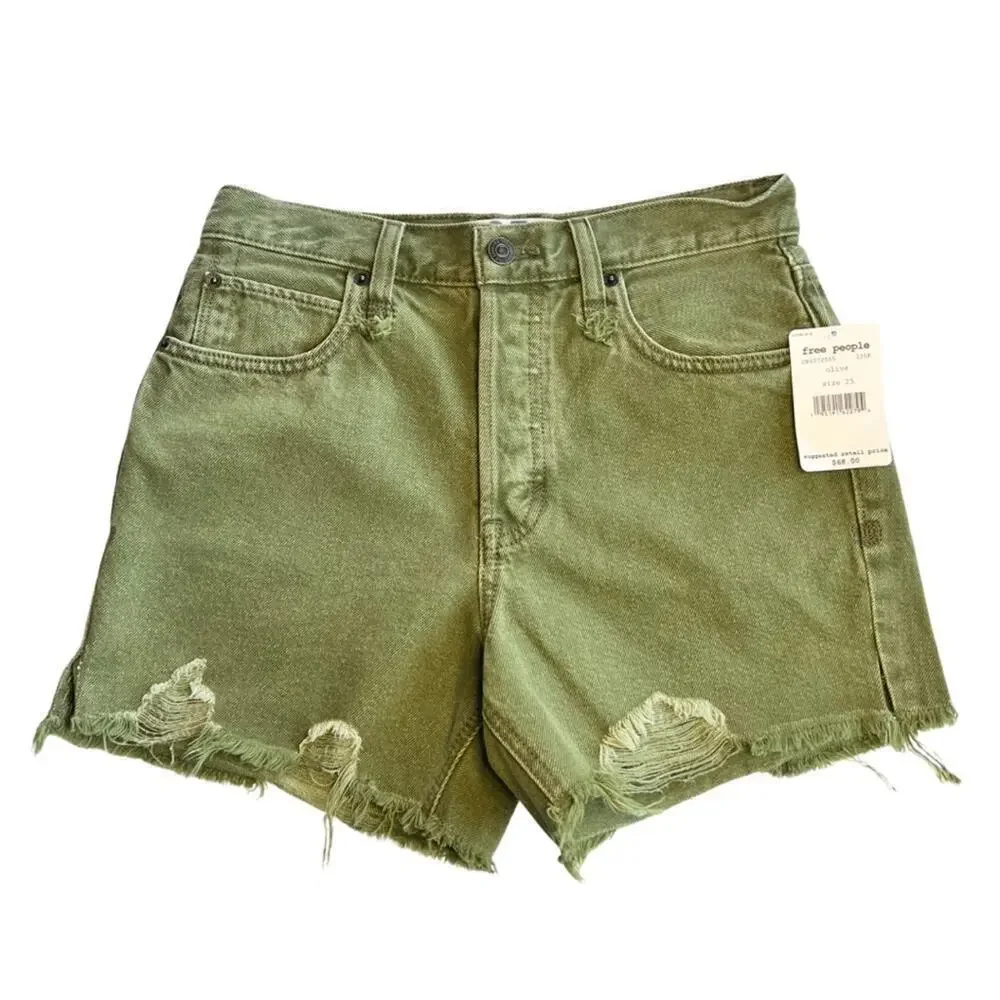 Free People Makai High Waist Cutoff Shorts